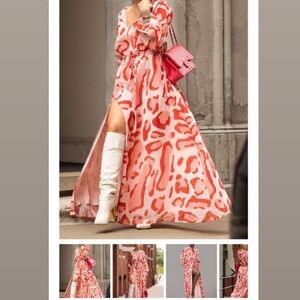 ByEgreis maxi long-sleeve dress in size Large.